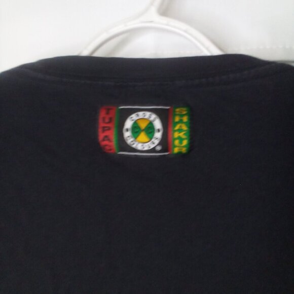 Cross Colours Tupac Shakur Shirt Women 1X Cropped T-Shirt Short Sleeve 2Pac - Picture 11 of 12